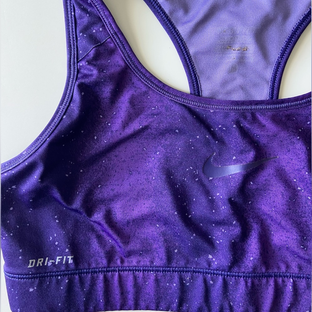 Nike Purple Swoosh Sports Bra